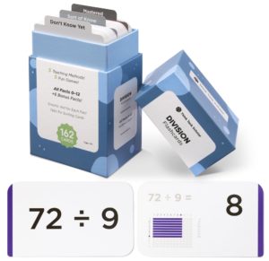 Division Flash Cards, a flashcard game to learn and strengthen your division skills.