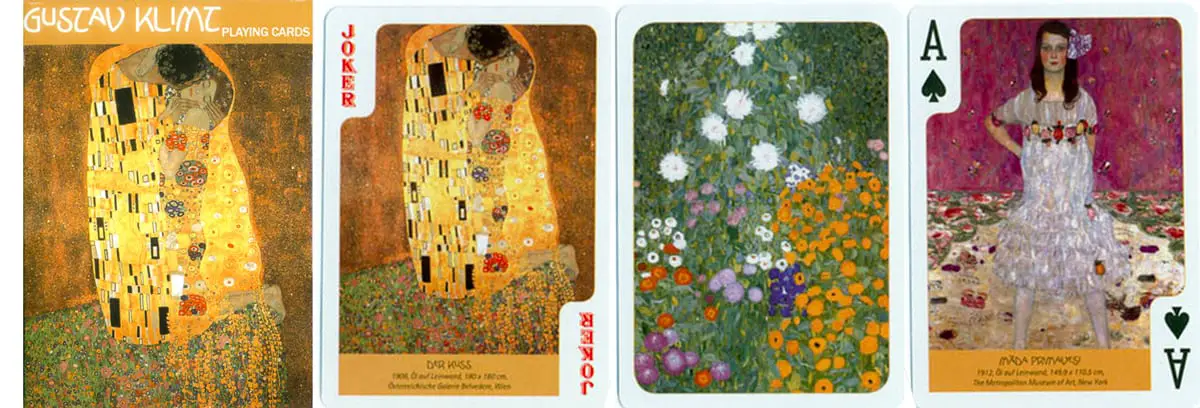 Gustav Klimt Playing Cards, a playing card game to learn his famous designs