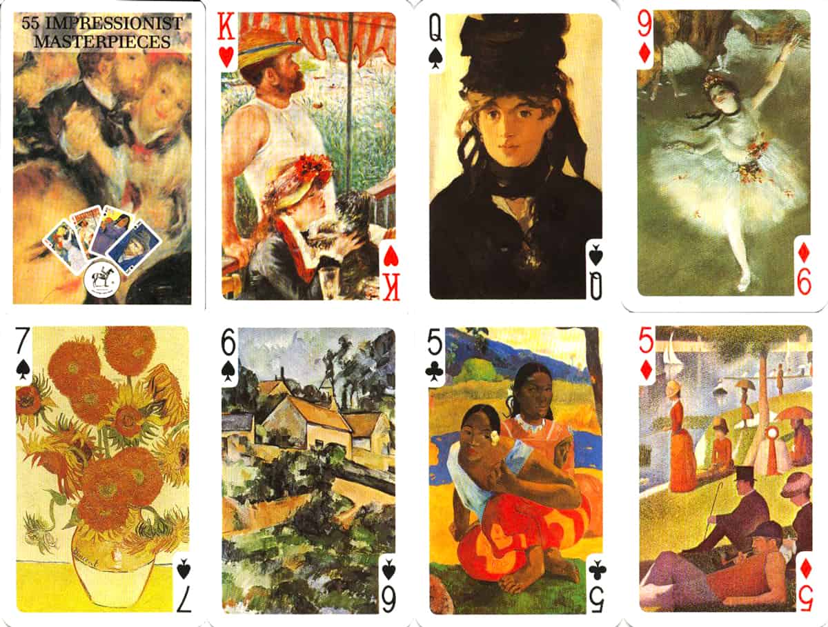 Impressionist Masterpieces Playing Cards, a single deck card game that features impressionist masterpieces