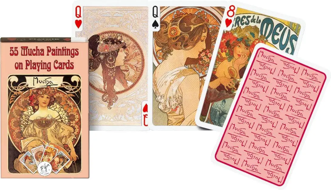 Mucha Playing Cards, a card game to introduce the artist to students