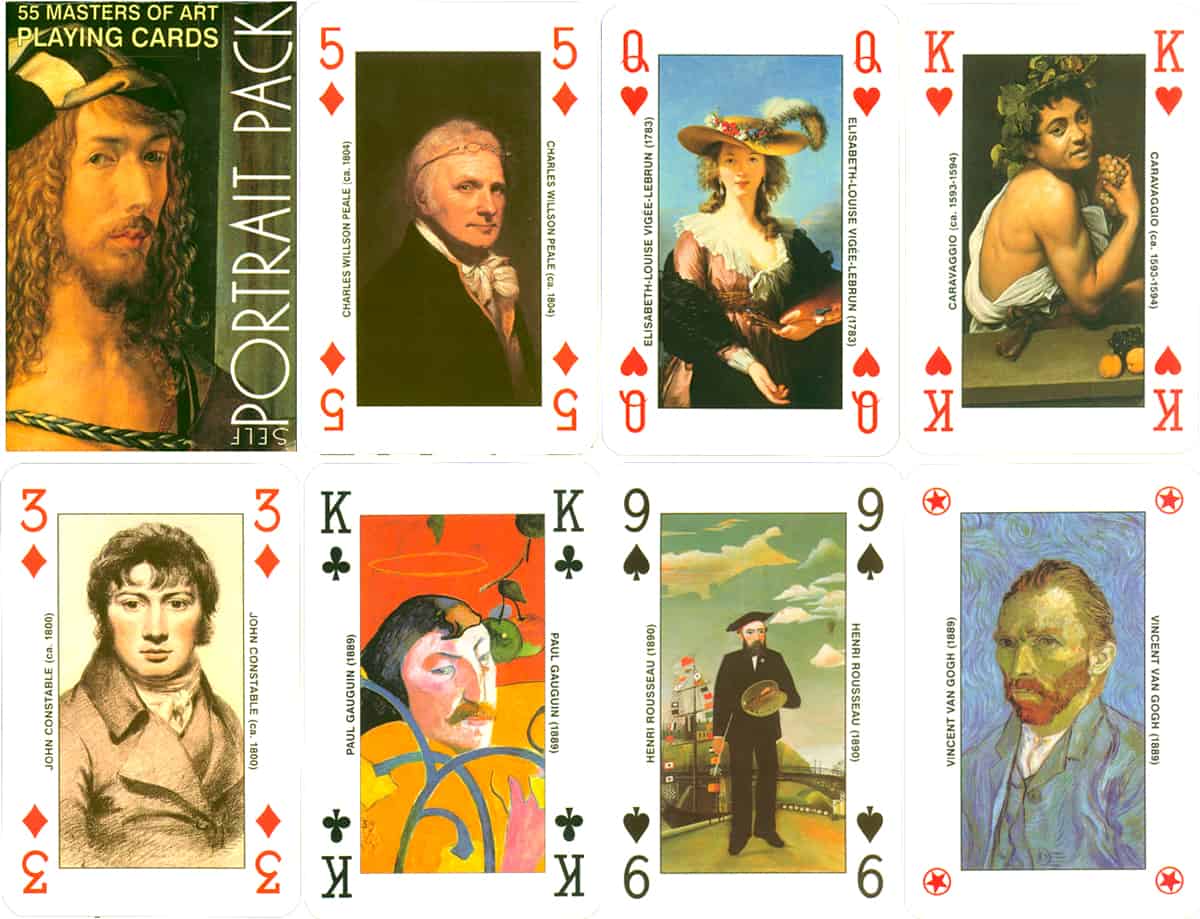 Self Portraits Playing Cards, a card game that teaches famous painters to students