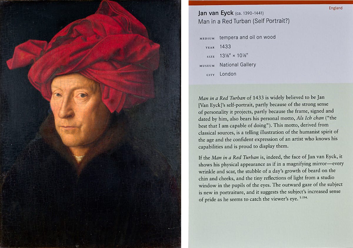 The Masterpiece Cards, a collection of flashcards that depicts paintings in western art history