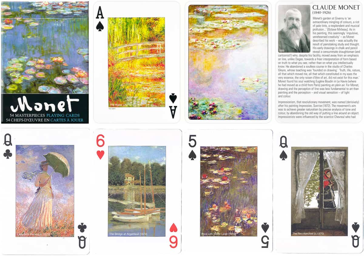 Claude Monet Playing Cards, an educational card game to learn about Monet'paintings