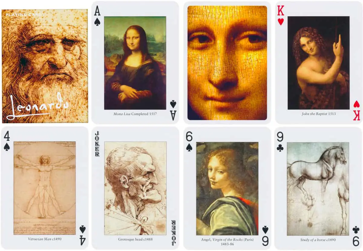 Leonardo Da Vinci Playing Cards, a card game about Leonard Da Vinci's masterpieces