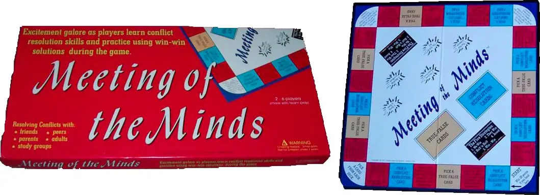 Meetings of the Minds, an educational board game to resolve conflicts