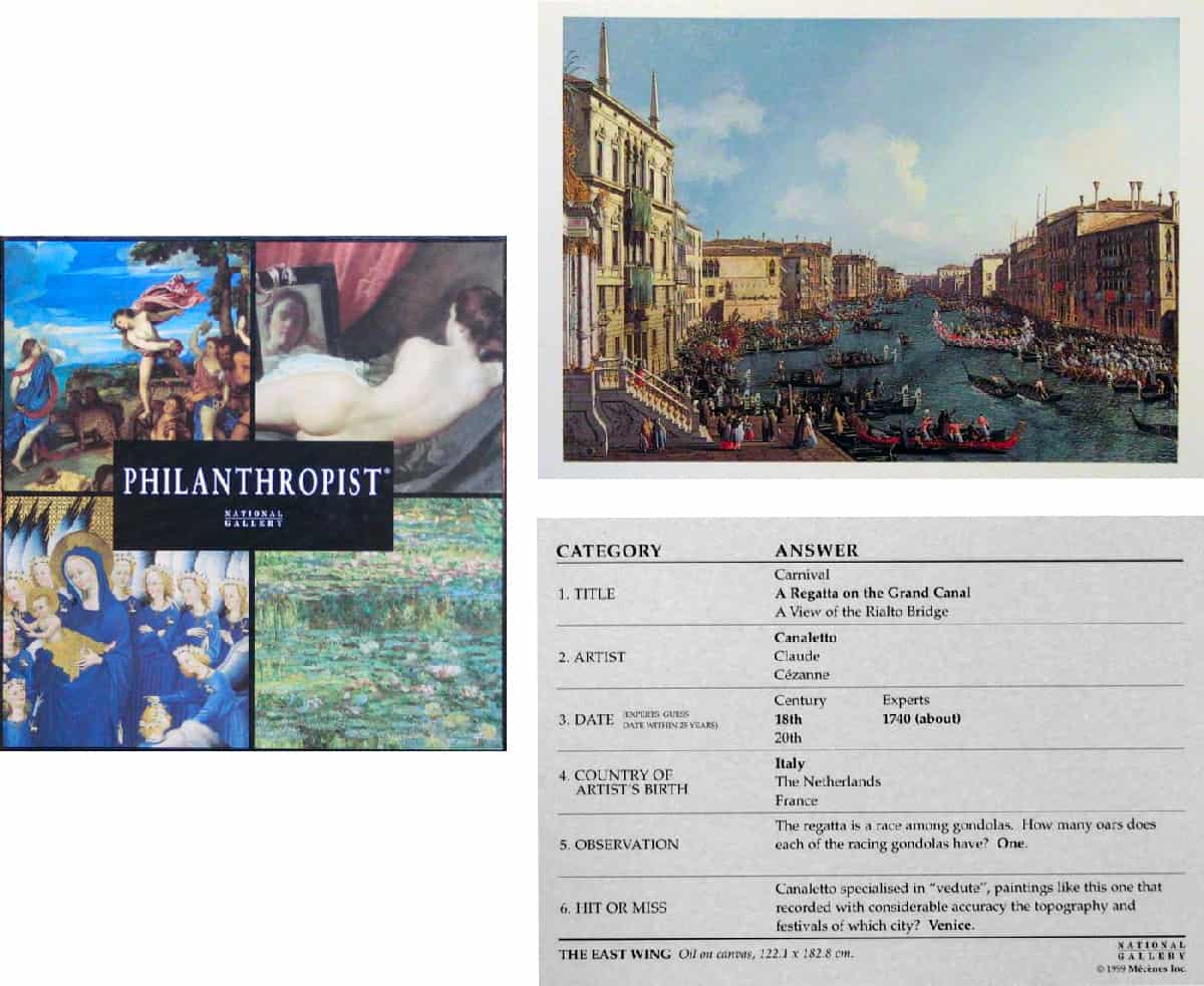 Philanthropist - National Gallery, a board game about art history