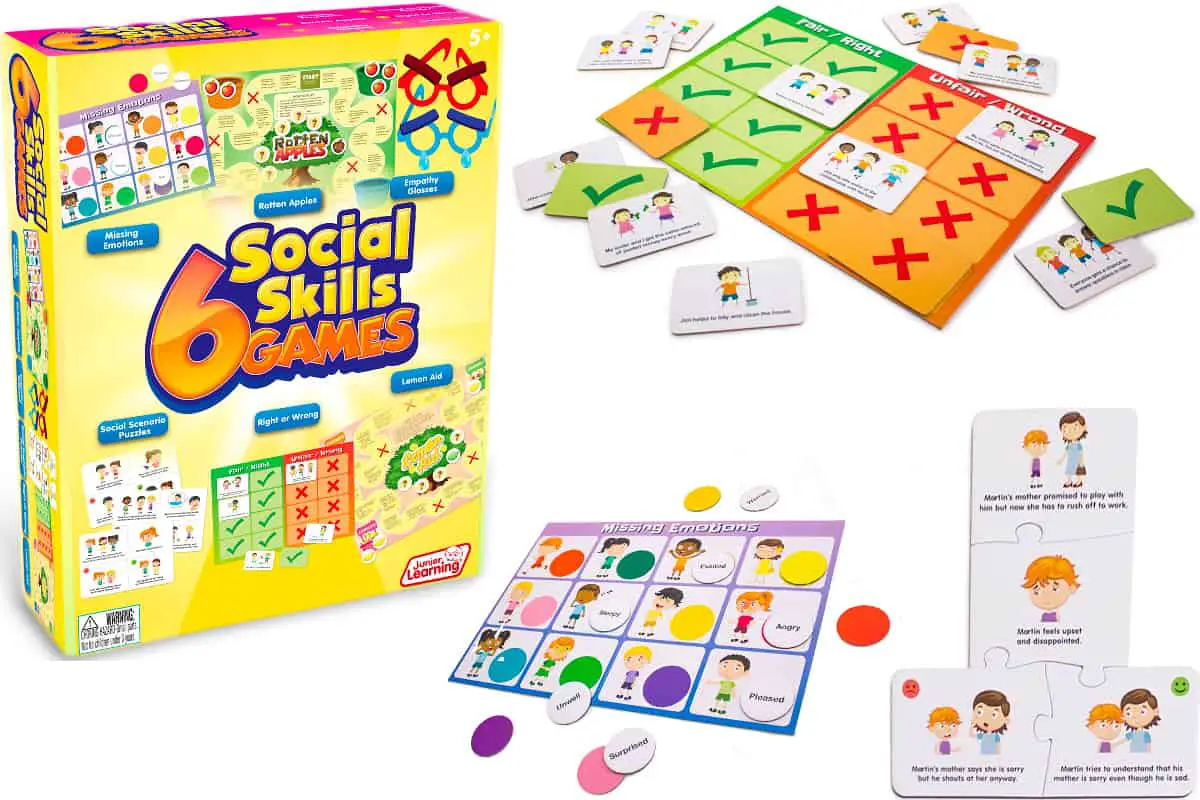 6 Social Skills Games, board and small games about social skills