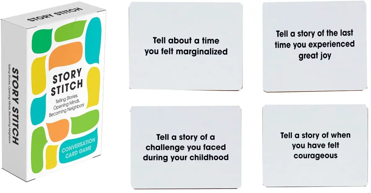 Story Stitch is a card game that helps connect between people of different backgrounds and develop empathy