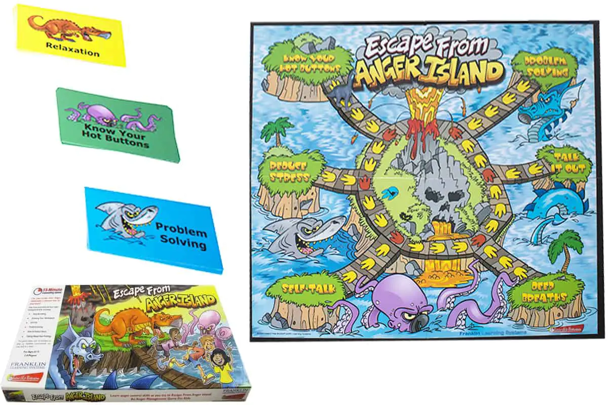 Escape From Anger Island Board Game 2006 Franklin Learning Systems