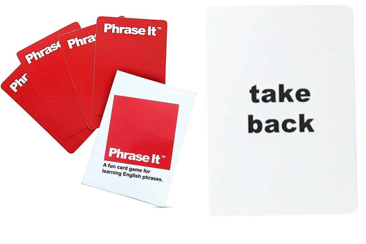 Phrase It is a simple, intesresting card game that teaches students 70 common phrasal verb cards. 