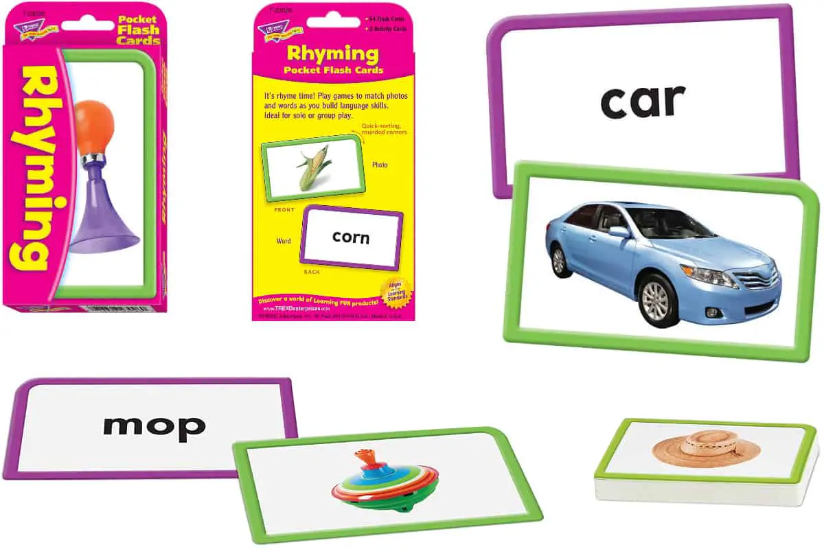 Set of 17 Kids Playing Flash Cards Educational Learning Pocket Card Vehicle 