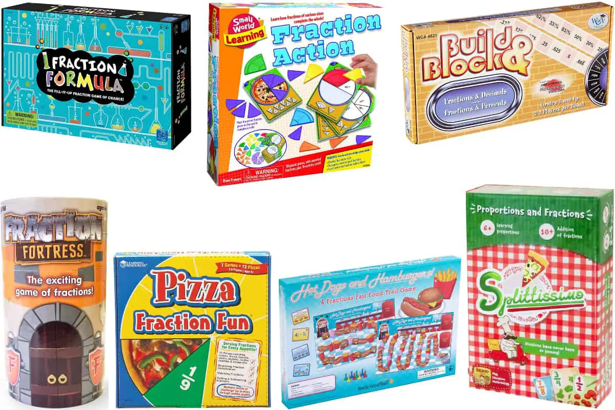 16 Fractions Board Games for Students at School and Home