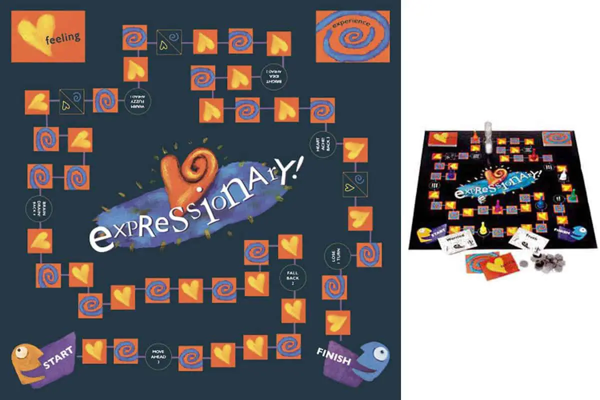 Expressionary!, a guessing board game that helps teens and adults identify and talk about their feelings