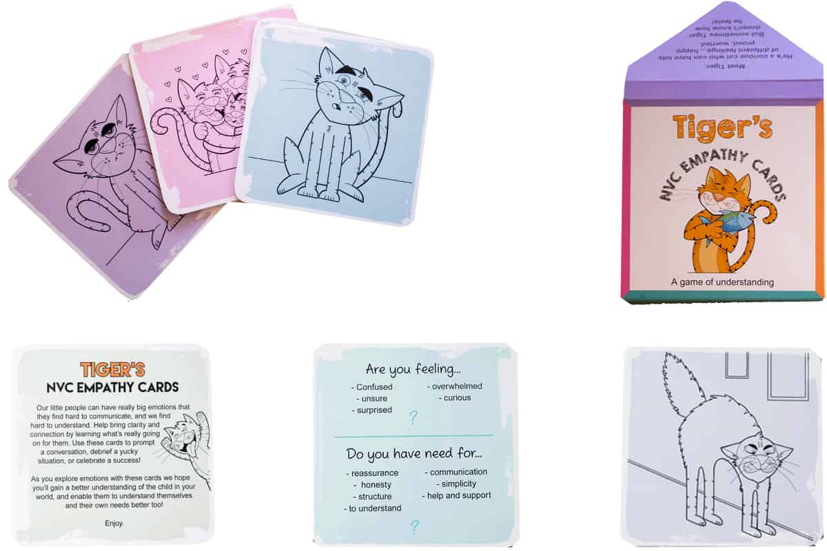 Tiger's NVC Empathy Cards, a game that  increase emotional intelligence, resilience and empathy