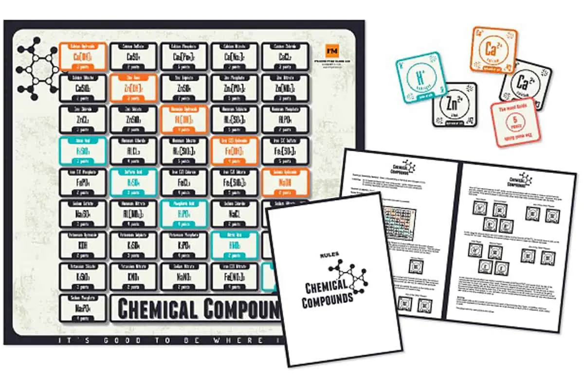 Chemical Compounds, a chemistry board game to teach students ionic compounds