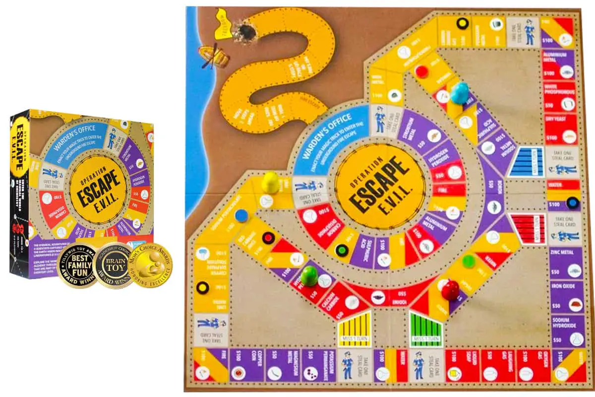 Escape Evil is a fun board game to learn chemistry