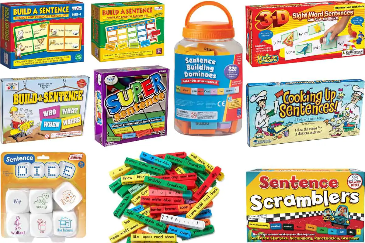 14 Sentence Building Board Games for Home and Schools