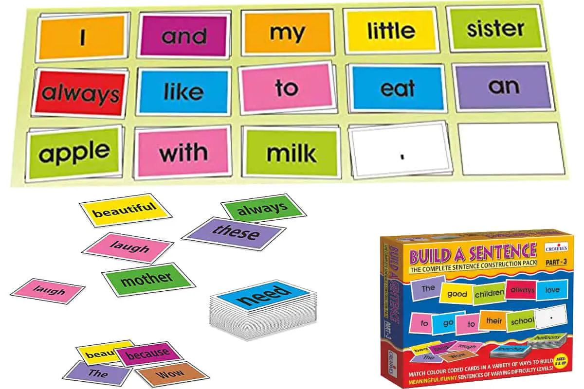 9 Sentence Building Card Games for Teachers and Parents