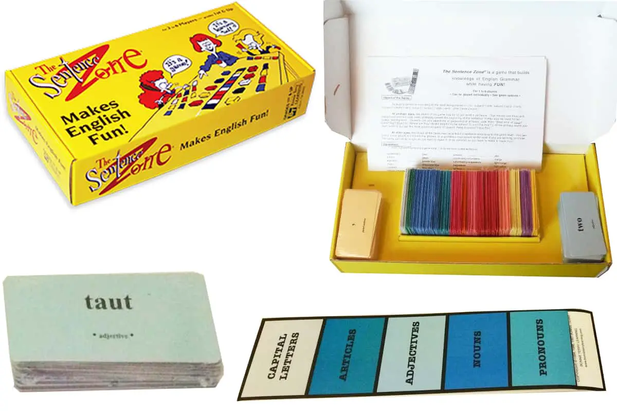  Bonnie Terry’s Sentence Zone game is a color-coded card game that can help middle school kids prepare SAT.
