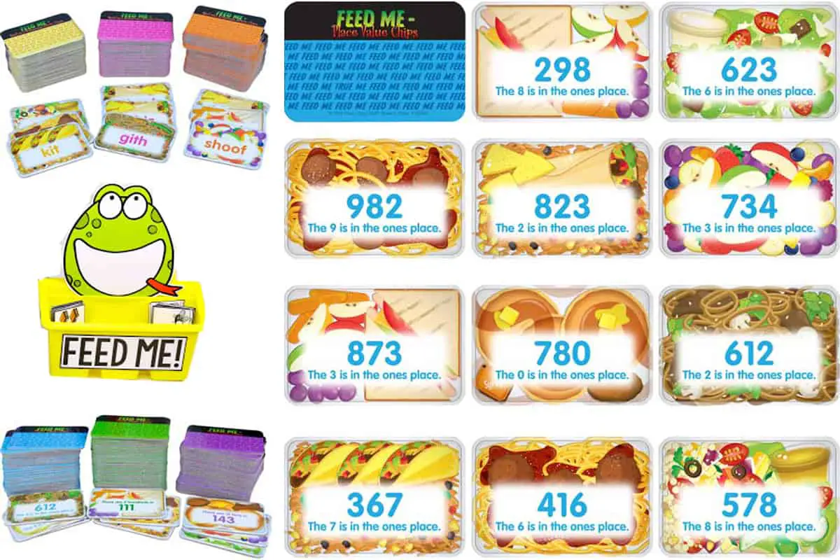 Feed Me – Place Value Chips is a fun game to review place value with children.
