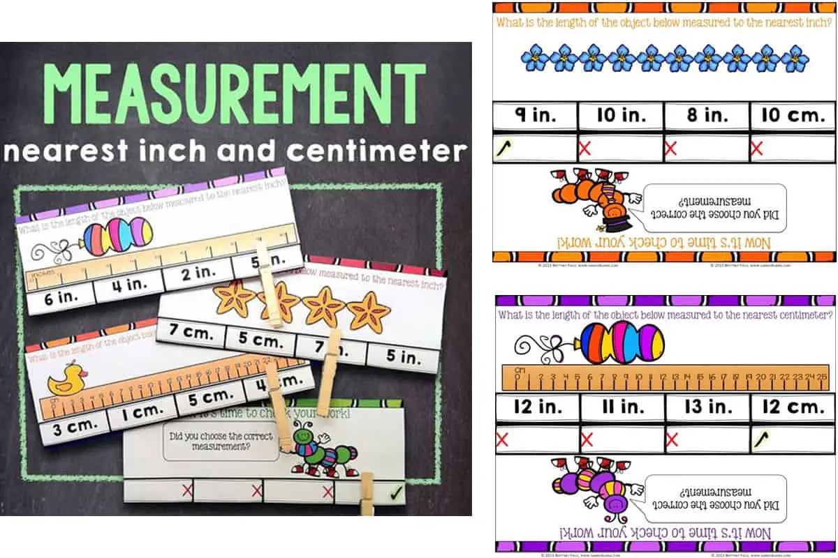 Measurement' Clip and Flip' Cards, a printable game that helps students practice their estimation skills. 