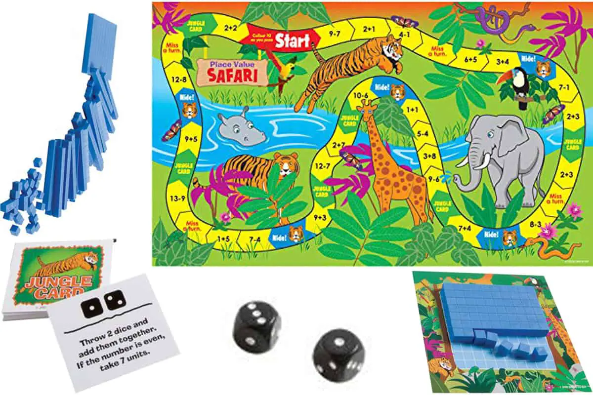 Place Value Safari: Discovering Ones, Tens, and Hundreds, help children learn simple maths skills.