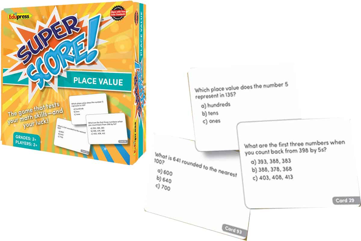 Super Score - Place Value, a game to reinforce kids'understanding of place value.
