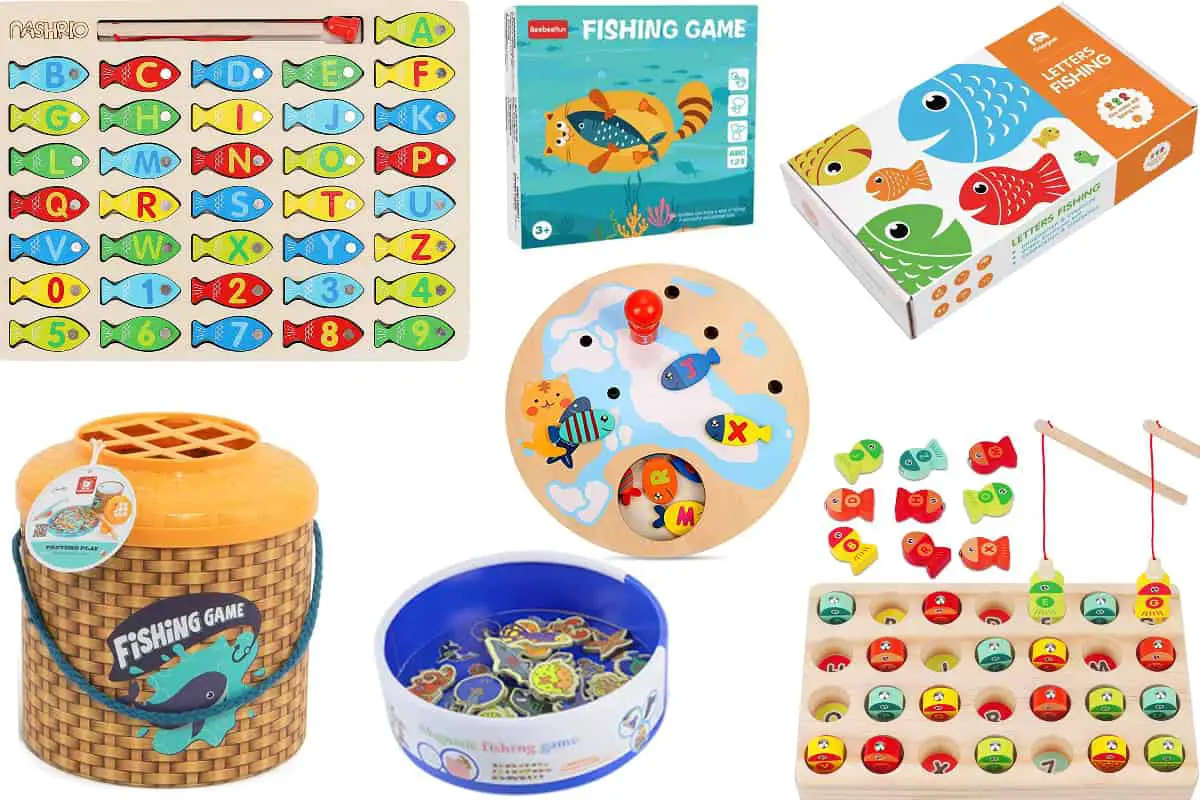 13 magnetic alphabet fishing games for 2 to 5 year olds