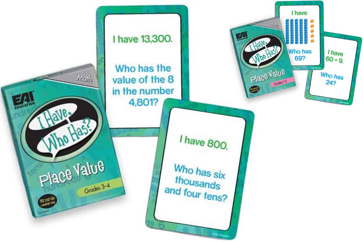 I Have, Who Has? is a Place Value game to practice and reinforce math skills with the whole class or in small groups..