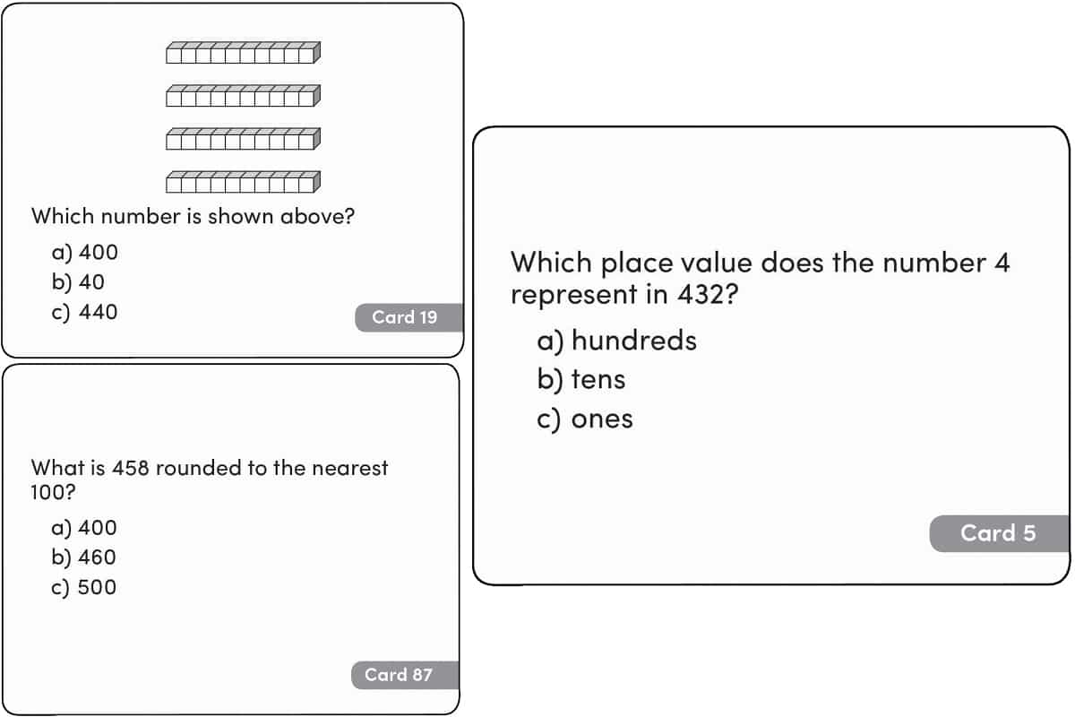 Super Score Place Value is a game to solve place value problems.