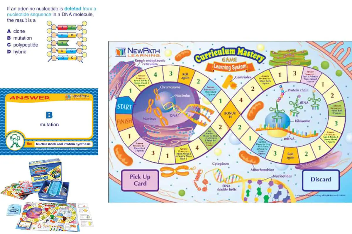 Biology Review Curriculum Mastery Game is a set of games that covers 25 different topics in biology.