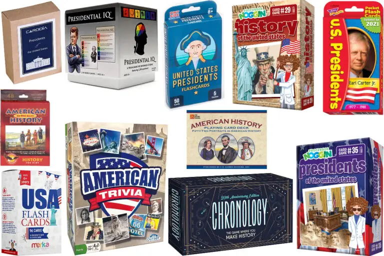 14 American History Card Games & Flash Cards for Families and Schools