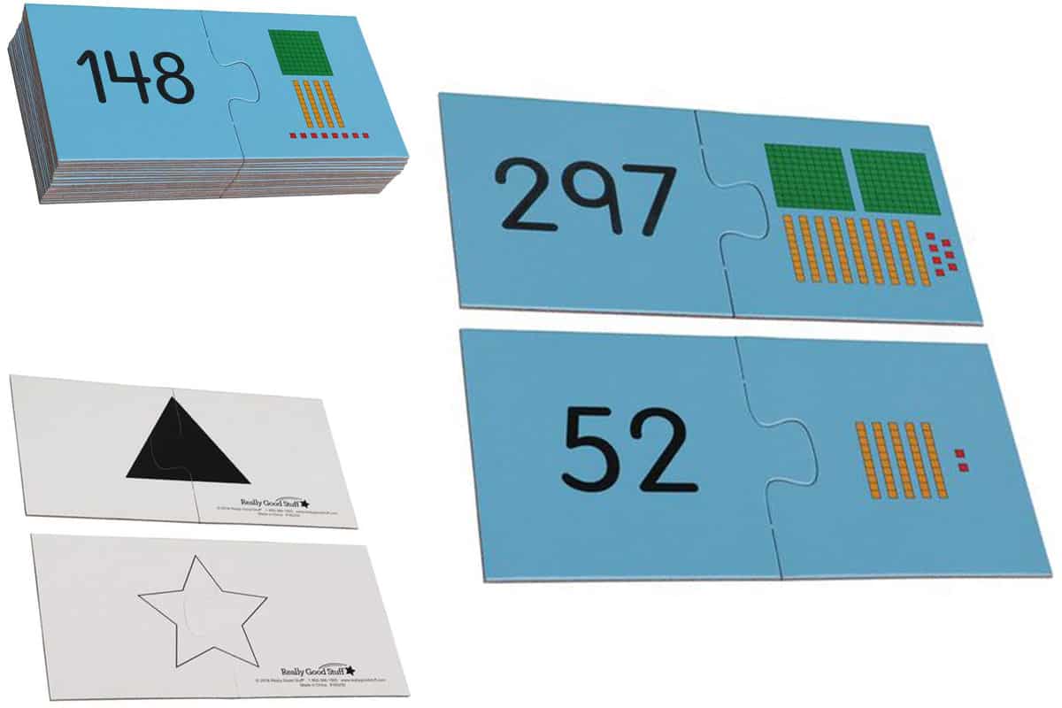 Find-A-Pair Puzzles-Place Value into Hundreds (Really Good Stuff), a game to reinforce basic math concepts.