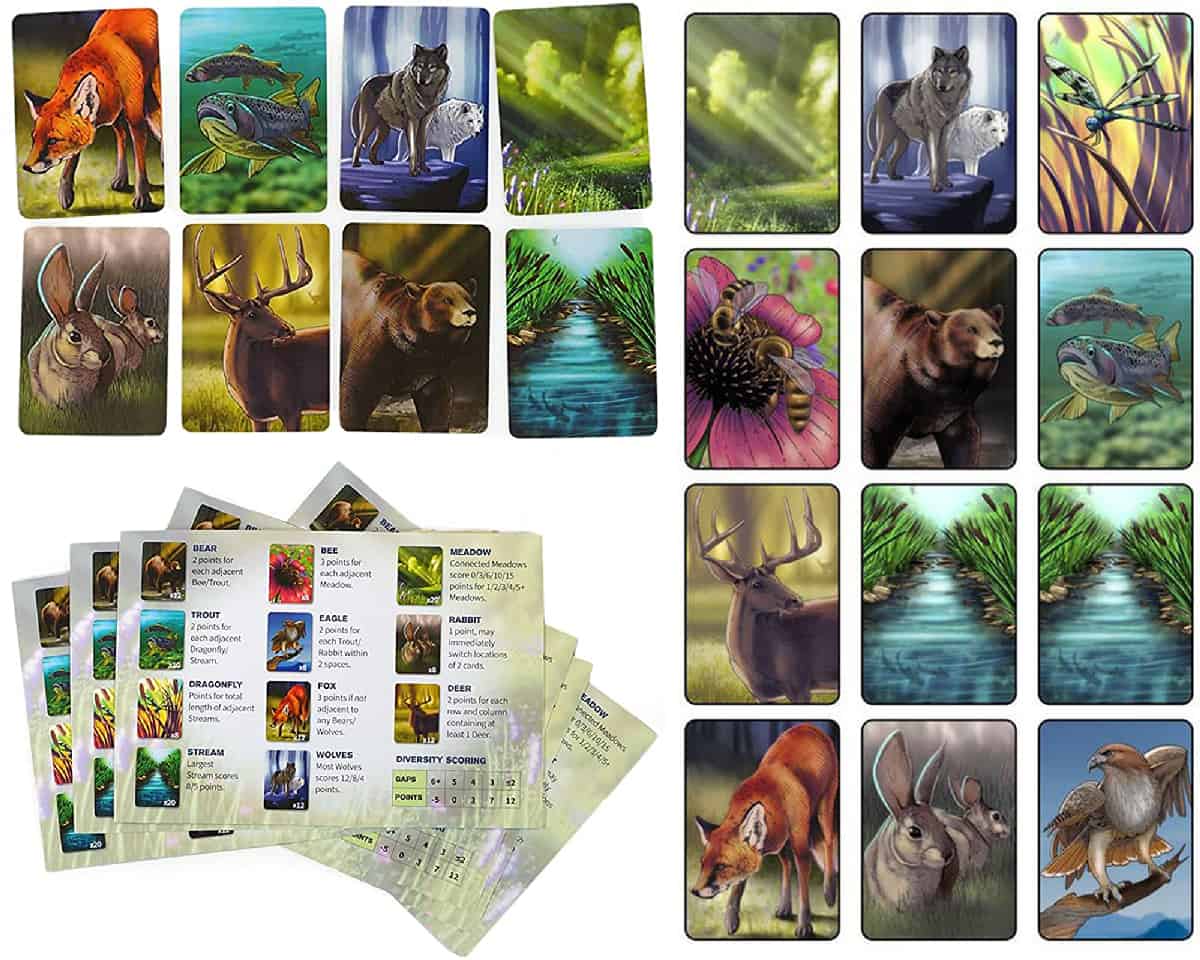 Ecosystem (Genius Games) is a card drafting and tableau-building game to build the ecosystems of wild animals.