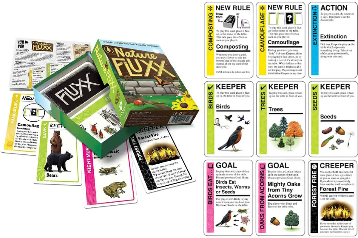 Nature Fluxx (Looney Labs) is a card game that help student learn how the environment works.