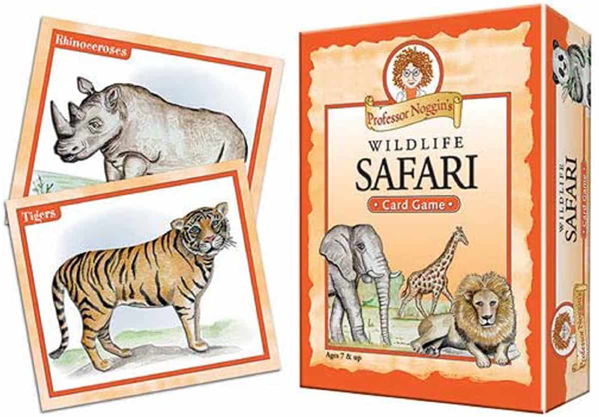 Wildlife Safari (Outset Media - Professor Noggin’s) is a quiz card game about different animals that you can spot on a safari. 