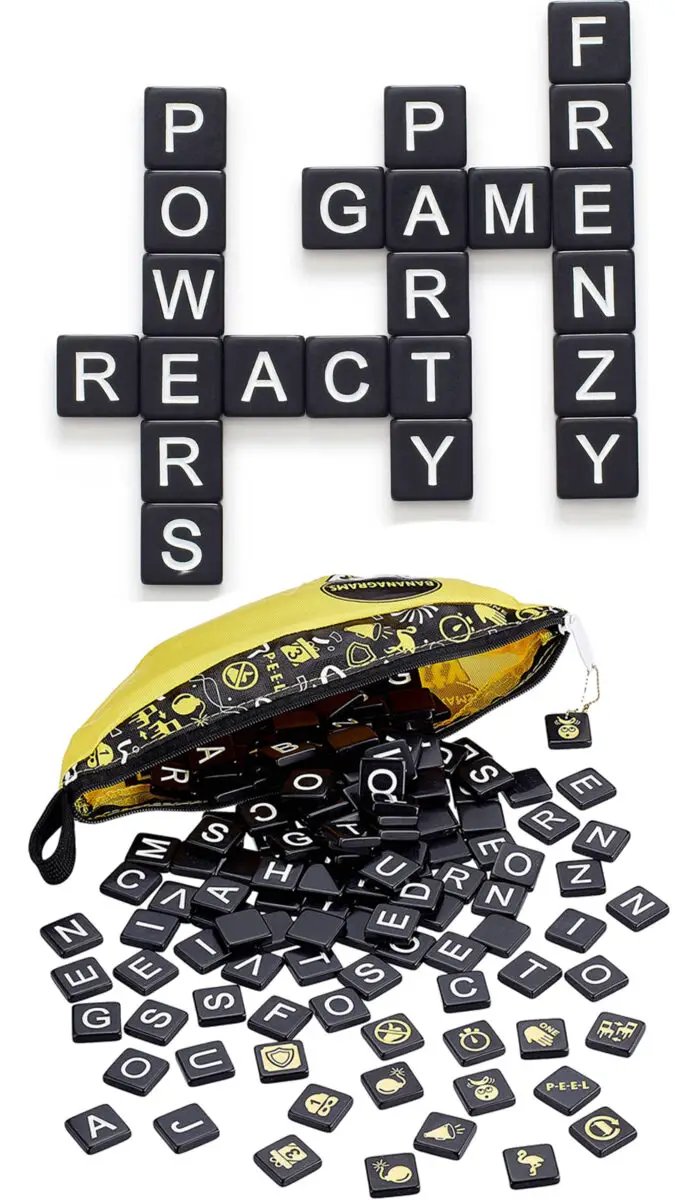 Bananagrams Party Edition (Bananagrams) is a word game to increase vocabulary.