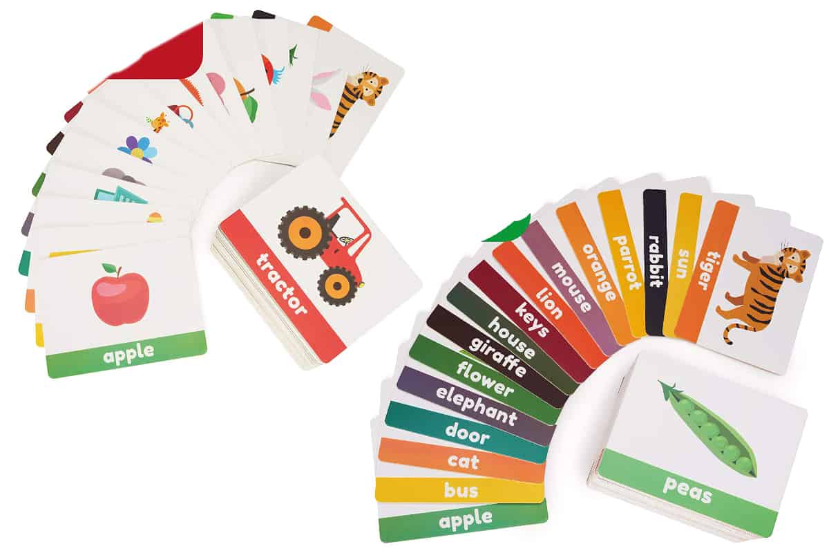 Learn with Me Flashcards (Learnworx) is a flashcard game that focus on early vocabulary.