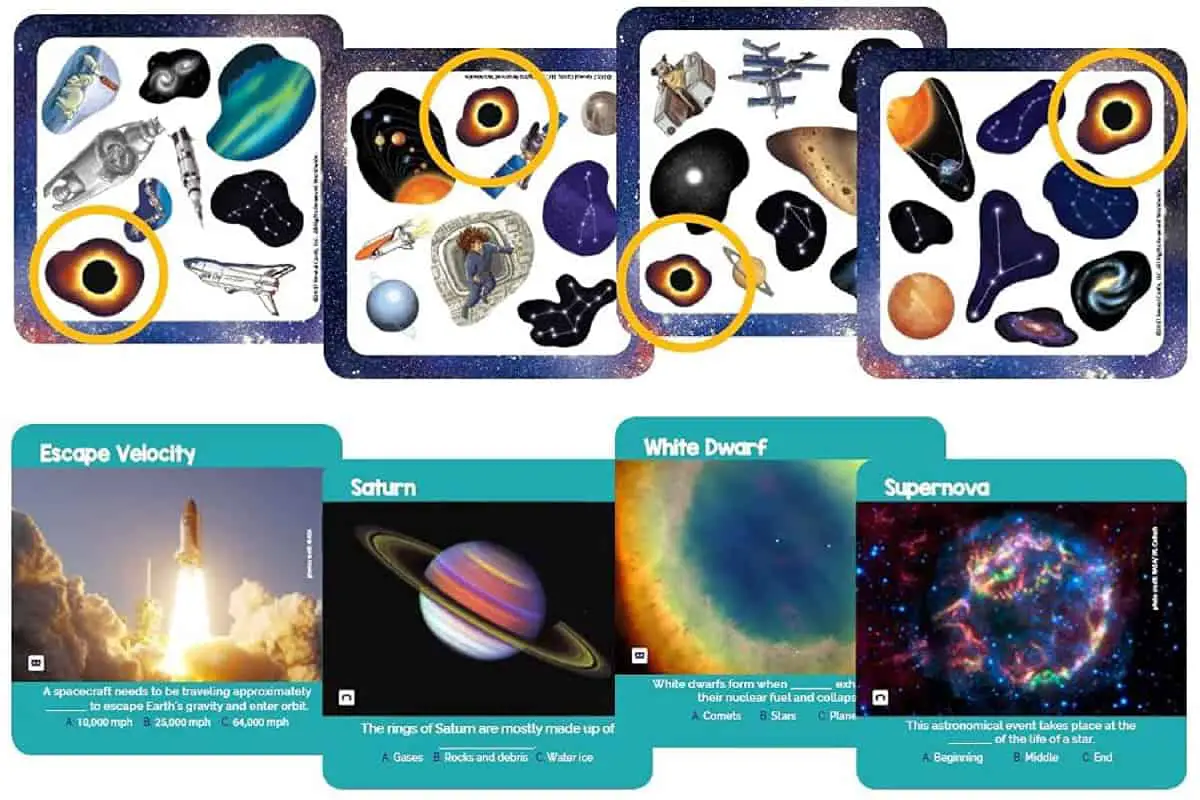 Qurious Space STEM Flashcard Game (Qurious) is a card game that helps players memorize space, science and NASA facts.