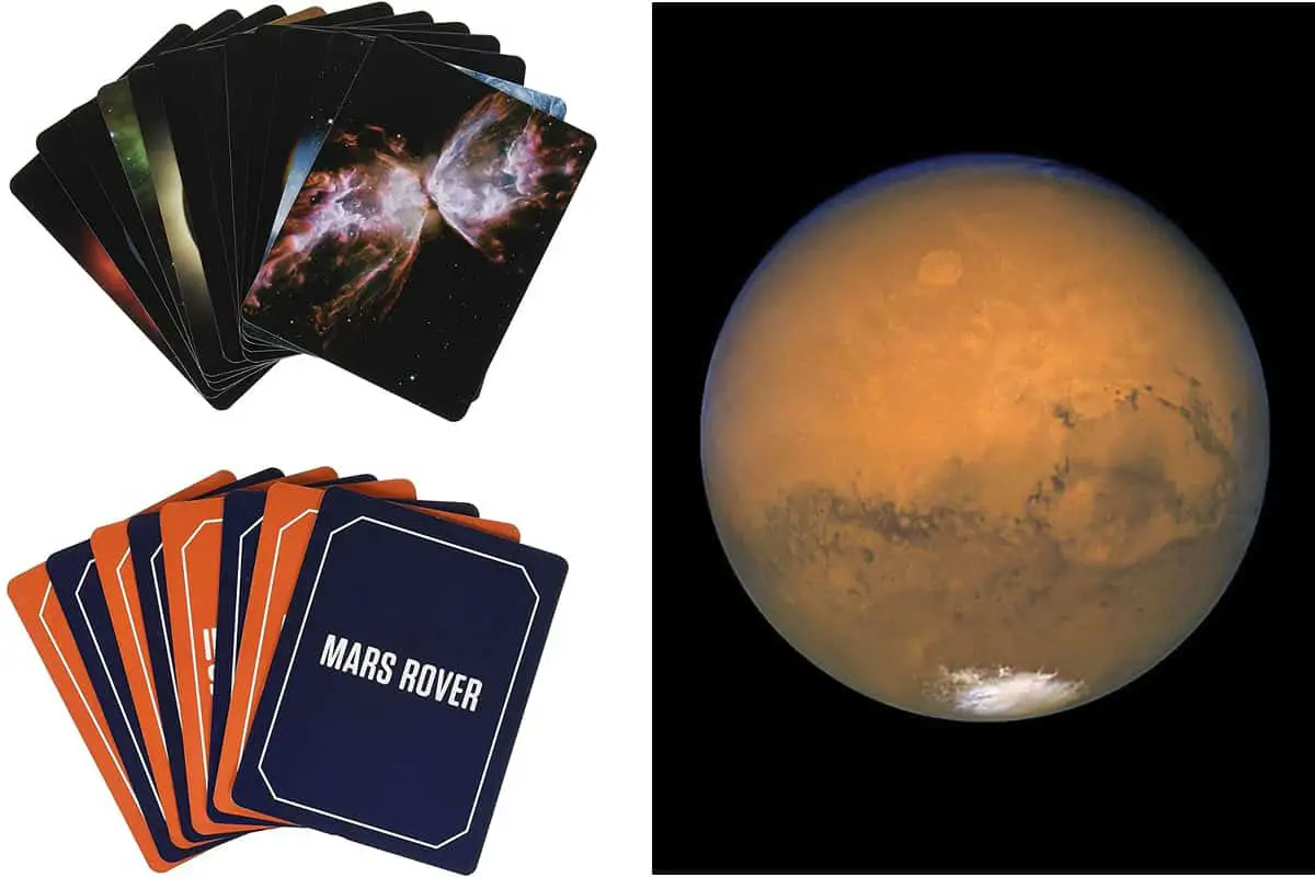 Space Flashcards (Chronicle Books) is a card game to explore space and strengthen your astronomy knowledge.