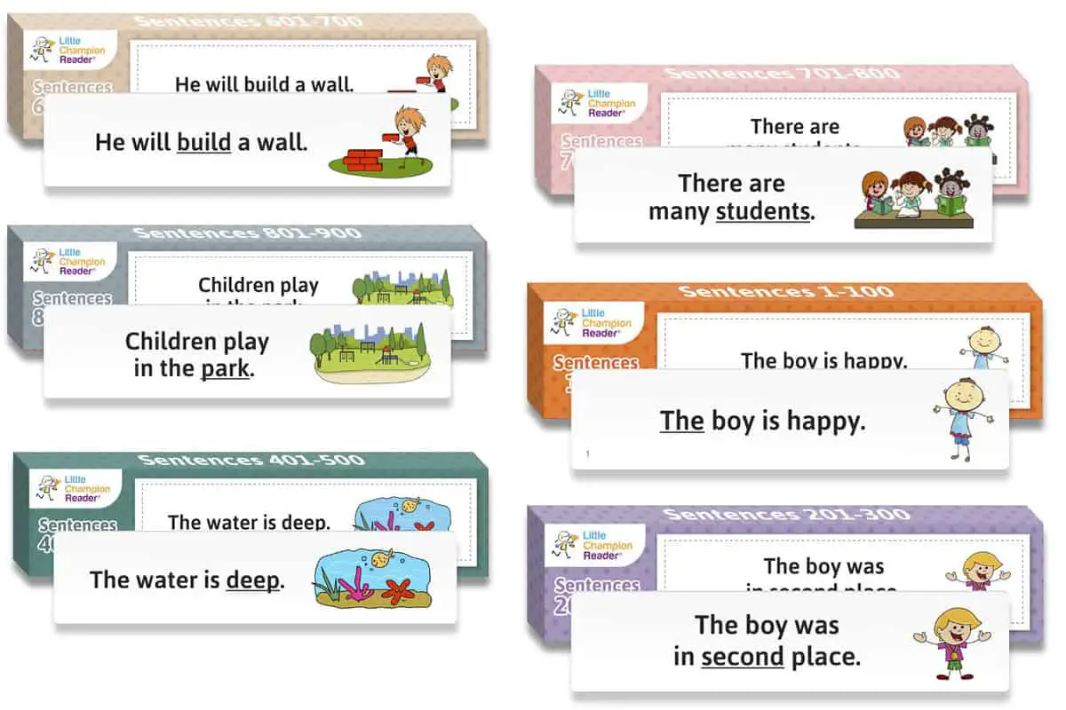 1000 Sight Word Sentence Strips is a game to help master sight words.