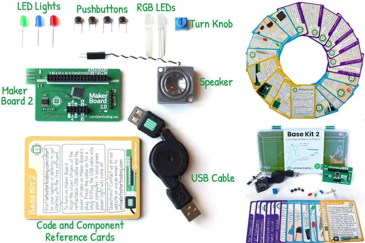 Base Kit 2 helps you learn Code and Electronics.