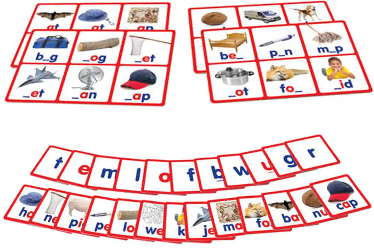 CVC Bingo is a bingo-inspired card game to practice phoneme isolation.