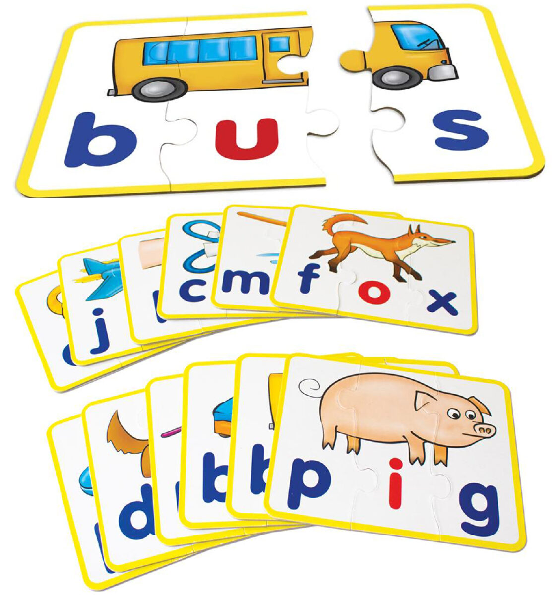 CVC Puzzles is a game for teaching consonant vowel consonant patterns and building words.