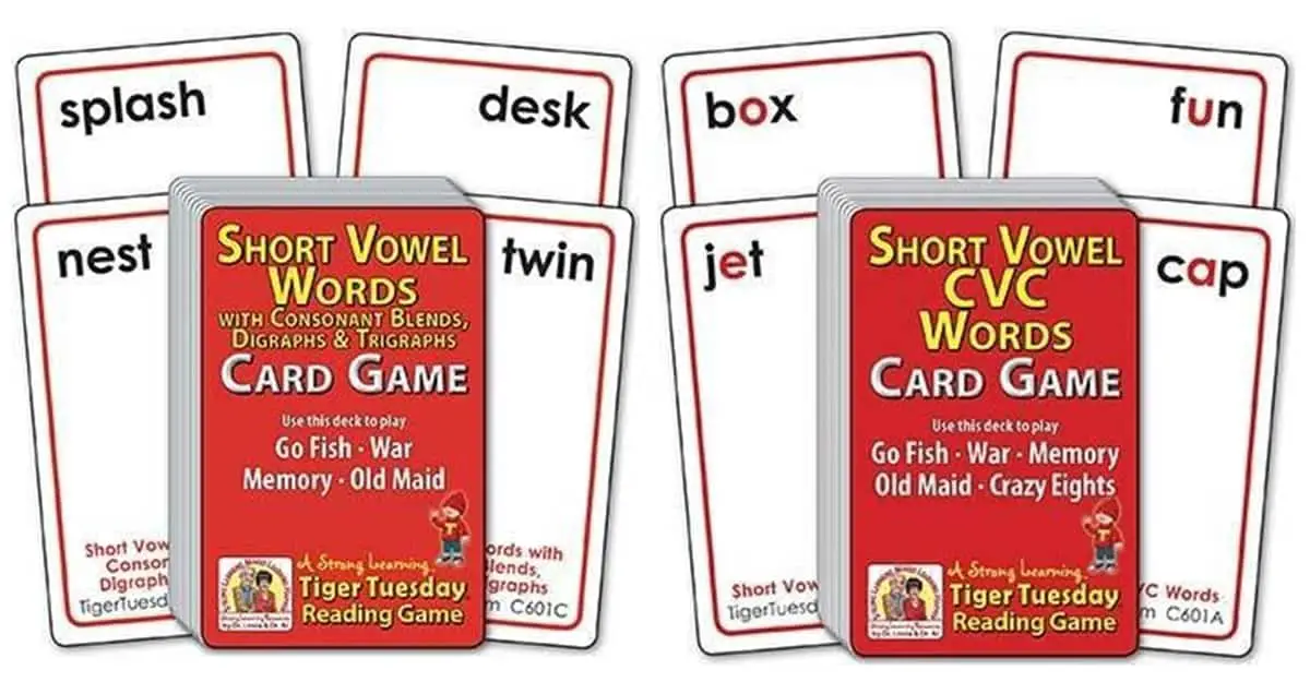 CVC SuperDeck Card Game helps children with reading.