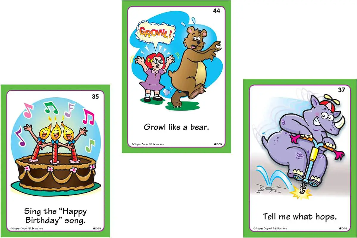 Following Directions Fun Deck is a card game to develop reading skills.