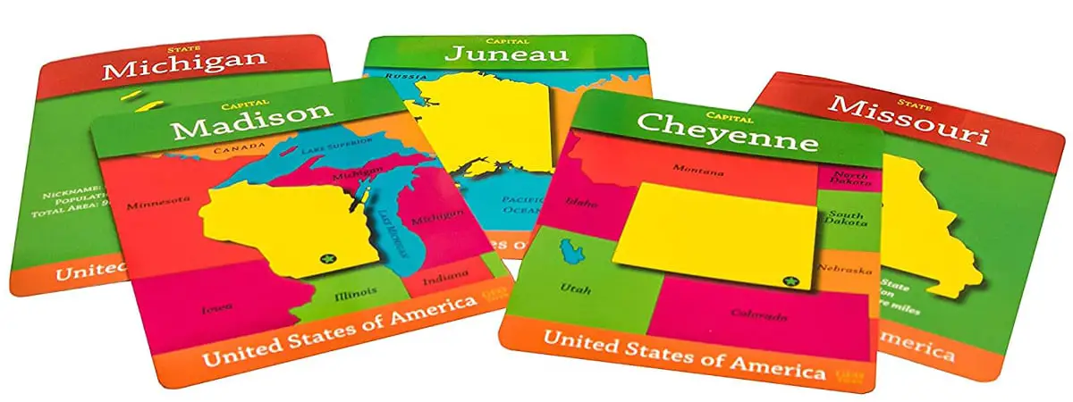 Geocards USA is a geography card game about the USA.