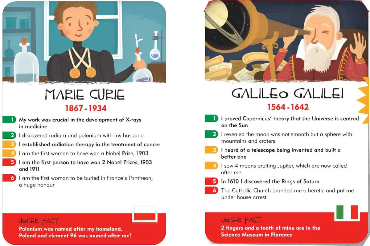 History Heroes: Scientists is a card game to learn about the world's most influential scientists.