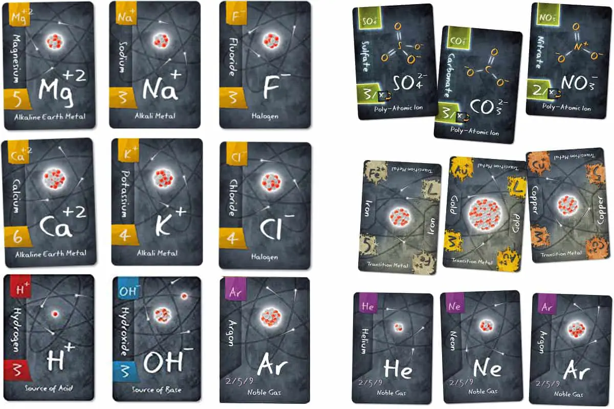Ion: A Compound Building Game is a card drafting game for chemistry.