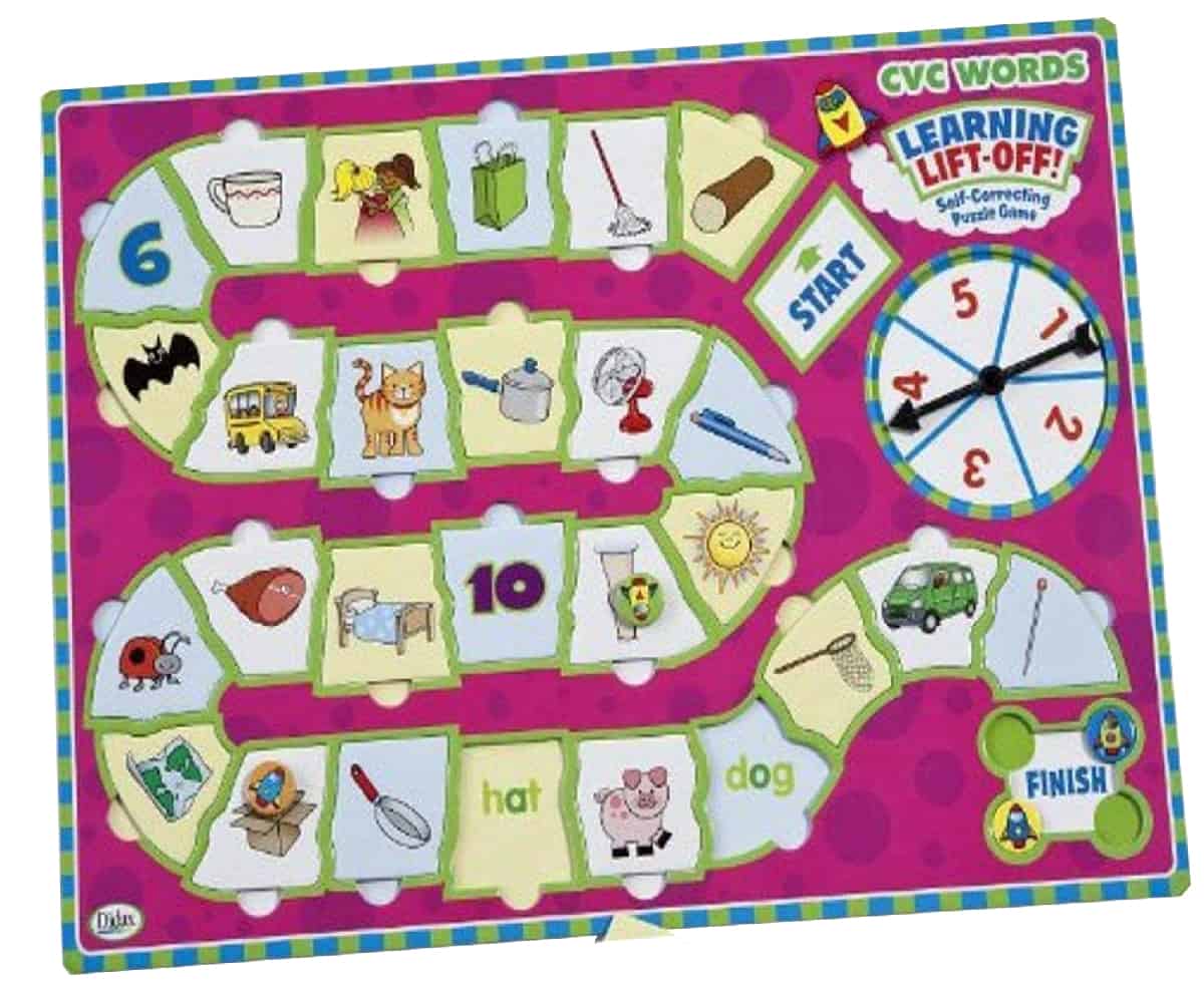 Learning Lift-Off is a board game to develop phonemic awareness skills.